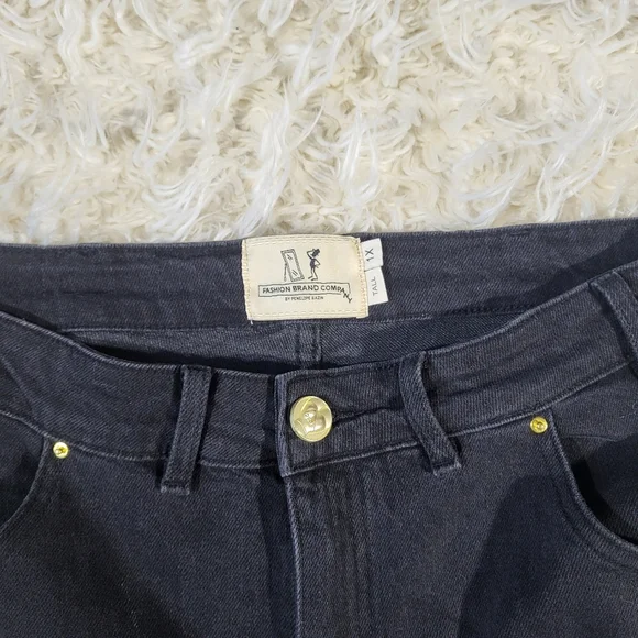 Fashion Brand Company TALL Nap Jeans for big butts black denim Size 1X - Picture 5 of 16